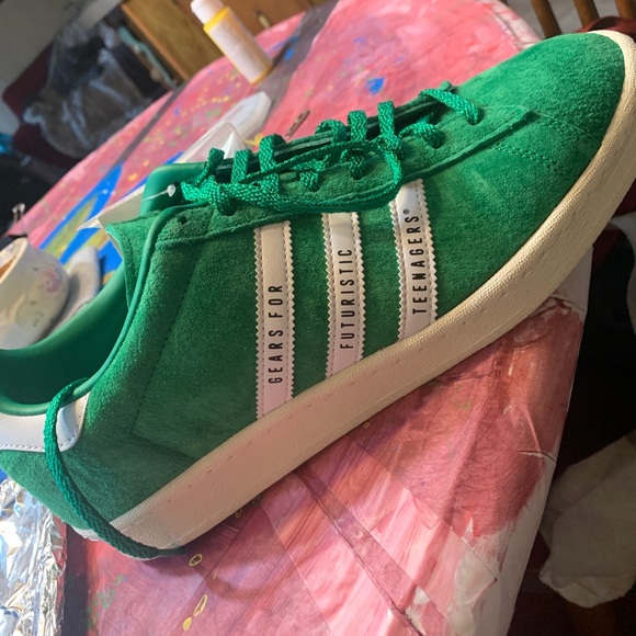 adidas gazelle silver green womens adidas Campus Human Made Green